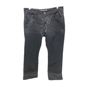 Old School Men’s Jean's Dark Grey Sheer Look Denim Straight Leg 36 X 32